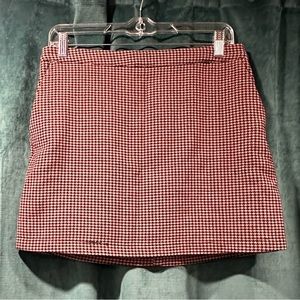 Pink and Black Houndstooth Mini Skirt Size 28